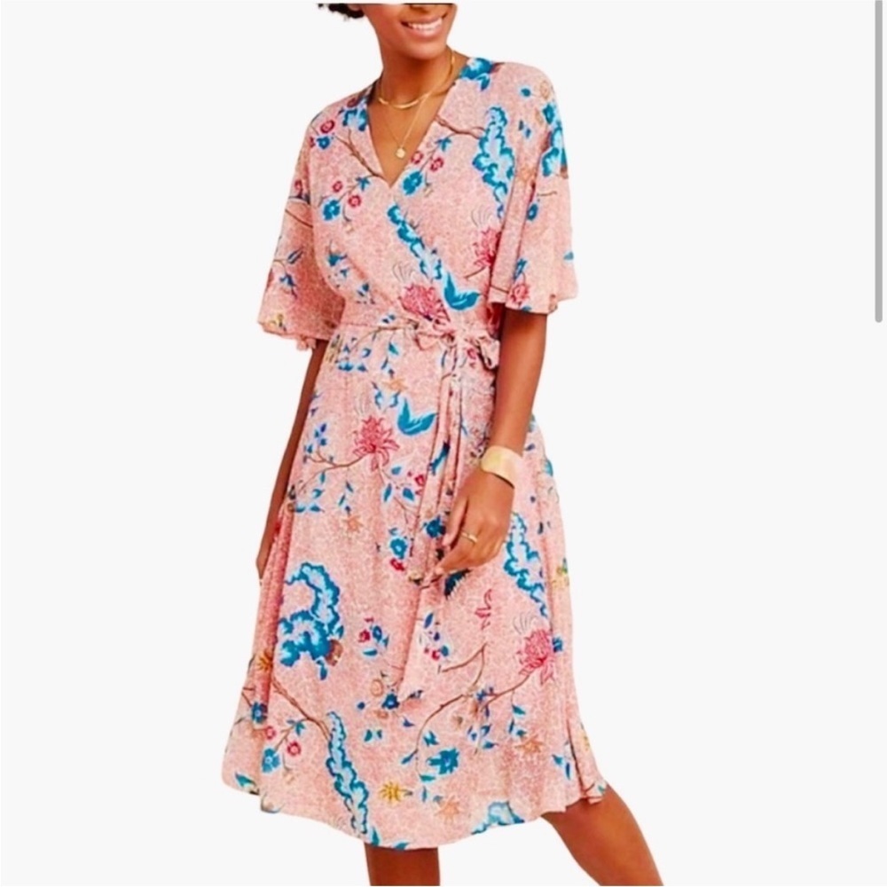 Maeve Anthropologie Wrap dress *missing slip*
